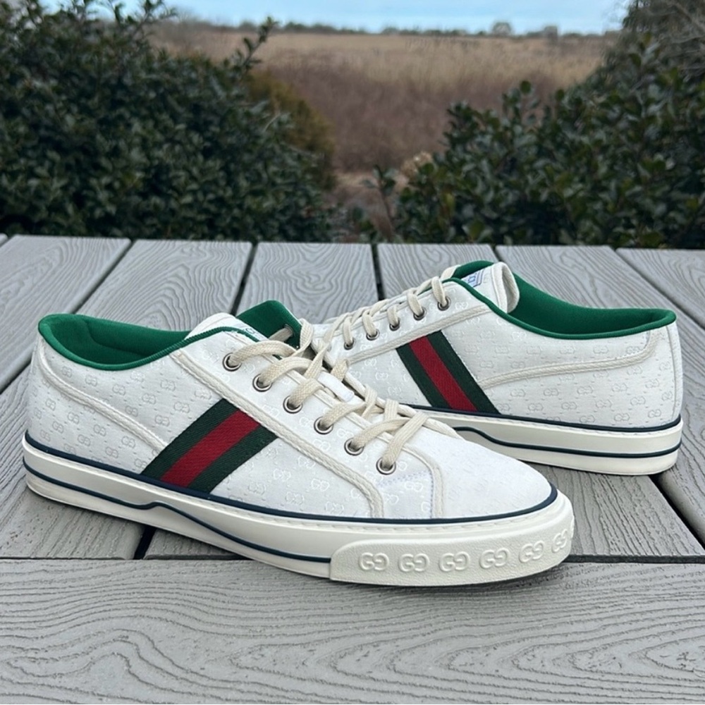 Gucci GG Monogram Canvas Web Sneakers
